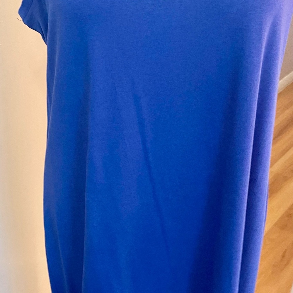 Isaac Mizrahi Blue Sleeveless Sheath Dress SZ XL NEW! Pima cotton - Picture 8 of 8